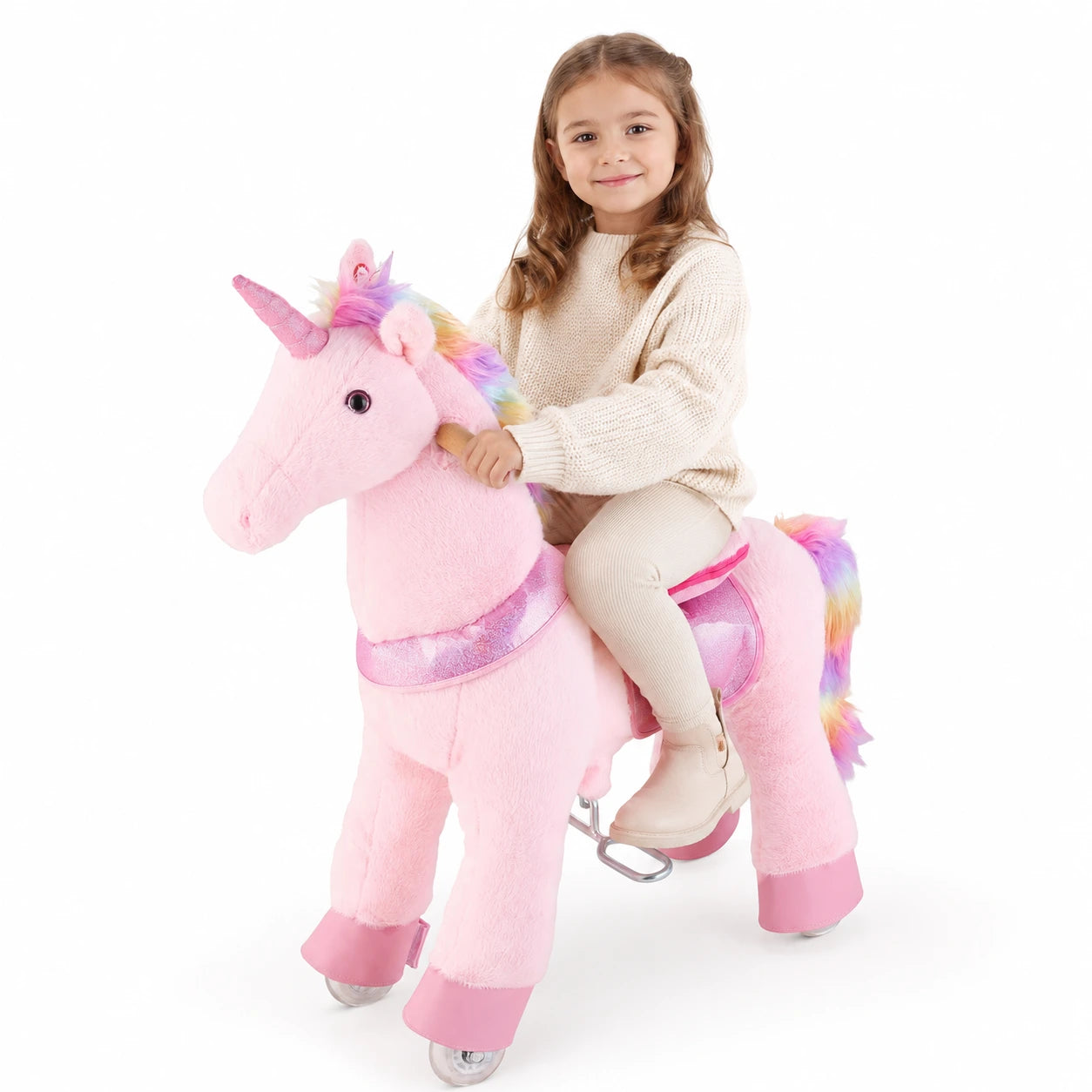 LunaGlide™ Einhorn-Reitpferd mit Rollen & Sound
